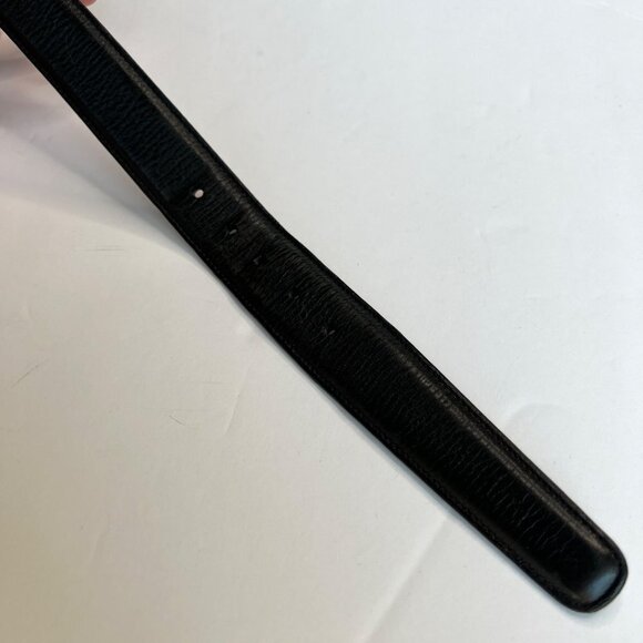 Trafalgar Black‎ Leather Belt with Brass Buckle 1" Wide Soft Glove Made in USA - Picture 5 of 6